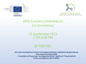 SAVE THE DATE – 15 septembre 2022 – dpo connect: 1 an déjà