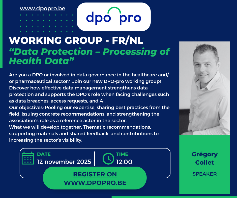 Groupe de Travail FR/NL : Protection des données – Traitement des données de santé